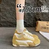 5CM~Tênis de Malha Agan Feminino 2026 Primavera Verão Novo Versátil Solado Grosso Respirável Casual Esportivo Tênis de Corrida