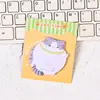 Lindas notas adhesivas con forma de gato de alto valor estético, estilo caricatura ins, adhesivas, adecuadas para agendas de estudiantes, notas de recordatorio y mensajes reutilizables