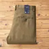 Pantalones Largos de Verano Finos Transpirables con Patrón de Espiga Estilo Nuevo de Gama Alta de Tencel Lino Negocios Sueltos Rectos Casuales para Hombre