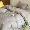 Juego de cuatro piezas de jacquard tejido grueso 100% algodón 60s, funda de edredón de algodón puro, sábana, sábana bajera, ropa de cama de alta gama para dormitorio principal