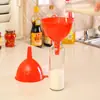 Funil de palha de trigo pote de óleo pote de vinho funil de subembalagem funil de óleo doméstico de cozinha funil de vinho de plástico