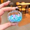 Cuentas de color copo de nieve azul paleta botella acrílica arenas movedizas luminosas venta al por mayor colgante creativo aceite Mickey accesorios