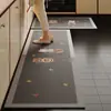 Alfombra de Cocina Estilo Dibujos Animados Absorbente de Agua y Resistente a la Suciedad Suave Alfombra de Piso de Barro Diatomeas Separación de Seco y Húmedo para el Hogar Felpudo Antideslizante para Cabello