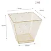 En stock taza cuadrada taza redonda múltiples tazas de postre taza para pudín taza para mousse plato cuchara de plástico desechable Amazon