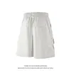 Shorts de trabalho casuais de cor sólida simples para o verão, secagem rápida, finos, respiráveis, de corte solto, comprimento até o joelho para uso ao ar livre, atacado do fabricante
