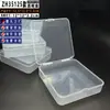 Caja Cuadrada Zihex 35125 Caja de Plástico PP Transparente con Tapa abatible integrada para Almacenamiento y Empaque de Piezas