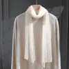Bufanda hueca de alta calidad estilo madre para salir, viajar, estilo bosque, elegante bufanda para mujer, tira larga, seda de temperamento, alta calidad, estilo Hepburn