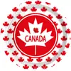 Mm292 Bandera Canadiense Día Nacional Festivo Vajilla para 8 Personas Juego de 4 Piezas Plato de Papel Servilleta de Papel