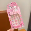 Novas Unhas Infantis Removíveis Vestíveis na Caixa para Meninas, Adesivos de Unha Removíveis, Adesivos de Unha Exquisitos de Desenho Animado, Peças de Unha