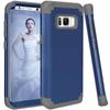 Capa protetora para celular Samsung S8 de silicone de PC de três peças à prova de choque e resistente a quedas, capa protetora simples para S8 Plus