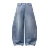 Ropa para Hombre Beijie Verano 2026 Nuevos Jeans de Mezclilla Lavada para Hombre Pantalones Anchos Sueltos Retro Pantalones Largos Curvos de Moda