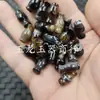 Cuentas de ágata marrón de tubo recto, cuentas de arroz color café, cuentas puntiagudas, cuentas de ágata roja "Wu Shi Pai" en forma de diamante