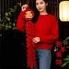 Decoraciones Colgantes de Petardos para Año Nuevo 2026 para Montaje de Ambiente del Festival de Primavera, Linternas con Carácter de Fortuna Montadas en Pared, Decoraciones de Año Nuevo con Carácter de Fortuna
