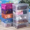 Caja de Zapatos de Plástico Transparente con Tapa Abatible, Caja de Almacenamiento Apilable Colorida a Prueba de Polvo para Zapatos del Hogar, Ropa y Artículos Varios al por Mayor