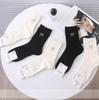 Nuevos Calcetines de Miu Estilo para Mujer Primavera y Otoño, de Media Pantorrilla, Doble Puño, Color Sólido, Calcetines Deportivos Simples, Productos Europeos de Nicho