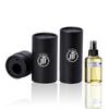 Caja de embalaje de tubo de papel para perfume, personalizada, redonda, ecológica, a prueba de golpes y antipresión, color negro, para aceites esenciales
