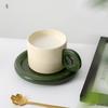 Taza y Platillo Personalizados Estilo Ins Juego de Taza y Platillo de Café de Aspecto Elevado Taza Europea Taza de Café de Cerámica Lujo Accesible y Sensación de Gama Alta