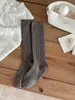Calcetines de algodón peinado para otoño e invierno 2026, nuevos, clásicos, de color liso, para pantorrilla, de punto doble, adelgazantes, largos, estilo ballet, con felpa, para mujer