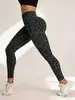 Calça de Yoga Europeia e Americana com Estampa de Leopardo Transfronteiriça, Leggings de Yoga para Corrida, Esportes, Yoga e Fitness, com Controle de Barriga e Levanta Bumbum para Uso ao Ar Livre