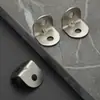 Soporte de Esquina Redondeada Pequeño en Forma de L Armario Tablero de Madera Silla Pequeños Accesorios de Ferretería Pie de Unión Ángulo de Fijación para Muebles Hierro Ángulo Recto de 90 Grados