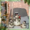 Adorno Navideño de Muñeco de Nieve de Madera para Amazon Transfronterizo, Manualidad Decorativa para el Hogar, Regalo de Festividades Invernales, Decoración de Mesa