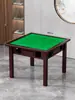 Mesa de Mahjong para Uso Doméstico, Mesa Dobrável com Manivela Dobrável, Mesa Quadrada Simples de Madeira Maciça, Mesa de Jantar de Dupla Finalidade, Pequena Mesa de Jogo
