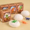 Huevo de Dinosaurio Fósil Arqueológico Infantil Set de Regalo para Jardín de Infancia Estudiante Hecho a Mano Rompecabezas DIY Excavación Yeso Caja Sorpresa