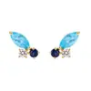 Pendientes de mariposa de diseño lujoso con aguja de plata s925 de estilo coreano, con incrustaciones de súper hada y alas de circonita en forma de pequeños pendientes frescos para mujer