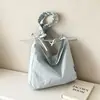 Nova Bolsa de Grande Capacidade Nuvem Preguiçosa Ombro Único Transversal Versátil para o Trabalho para Mulheres Estilo Coreano Nicho Cor Sólida Bolsa Simples
