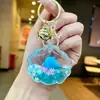 Llavero Creativo Serie Océano Relleno de Aceite Pez Payaso Estrella de Mar Pez Pequeño Colgante de Bolso Decoración de Llavero