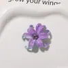 Adornos de Flores Acrílicas Franceses de Gradiente de Dos Tonos para Iris Parches Accesorios para Aretes DIY Accesorios para Llaveros