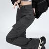 Calça Flare Cross-border Cinza Micro-lar Feminina Nova Estilo Americano Spice Girls Cintura Alta Modeladora Longa Alta Primavera
