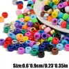 6*9mm Popular Transfronterizo Cuentas Pony Cuentas de Agujero Grande Coloridas Transparentes Esmeriladas Barril Pony Color Cebolla Rosa Plástico DIY Cuentas Coloridas