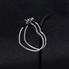 Suministro transfronterizo Amor europeo y americano de acero inoxidable aretes cuadrados de cinco estrellas al por mayor aretes de círculo grande de viento frío
