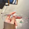 Nuevo estilo coreano TR90 montura de gafas de caja Celebridad de Internet transmisión en vivo Libro Rojo mismo miopía gafas anti luz azul 23009