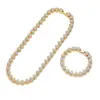 Fabricante Direto Conjunto de Colar Hip-Hop com Diamante em Forma de Coração Popular Transfronteiriço Personalidade Criativa Conjunto de Corrente Cubana de 10mm