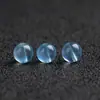 Ágata Azul Hielo Natural Cuentas Sueltas Cuentas Hechas a Mano para DIY Accesorios de Pulsera y Collar de Cristal para Mujer
