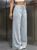 Calça Feminina Casual Solta de Cintura Baixa Wide Leg Estilo Europeu e Americano Desejo Comércio Exterior Transfronteiriço Primavera e Outono 2026