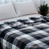 Fábrica de Têxteis para Casa de 6000 Metros Quadrados Manta com Estampa Xadrez Multicor Flanela Quente Cobertura para Casa e Exterior Design Personalizado
