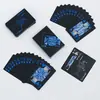 Plástico preto puro à prova d'água mesa de pôquer jogo de cartas PVC mágico comércio exterior cartas atacado e varejo em estoque cartas de jogar