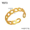 Anillo de línea de estilo simple con personalidad de moda de joyería de acero de titanio transfronterizo de estilo británico, serie de anillos de retención de color oro de 18 quilates