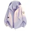 Chamarra tres en uno estilo Luotuo para mujer con forro desmontable, abrigo cortavientos impermeable para hombre para senderismo, viajes, montañismo