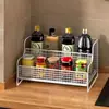 Estante de Almacenamiento para Condimentos Organizador de Encimera de Cocina Estante de Especias de Múltiples Niveles Almacenamiento Multifuncional de Salsa de Soja y Vinagre