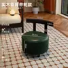 Silla Pequeña con Respaldo para Uso en Casa, Taburete Pequeño de Madera Maciza, Taburete Bajo Móvil con Ruedas Giratorias, Taburete Pequeño para Sala de Estar, Banco Pequeño para Cambiar Zapatos de Niños