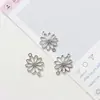 Accesorios DIY de Aleación 25X19 Colgante Doble de Girasol Hueco Conector Collar Ropa Pasador Accesorios para Joyería Al por Mayor