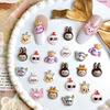 Serie Labu Dibujos Animados Accesorios para Arte de Uñas Mini Lindo Monstruo Resina Diamante DIY Accesorios de Armadura para Niños