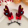 Tocado navideño con horquilla de Papá Noel y asta para el pelo, diadema para niños, horquilla navideña, accesorios para el cabello, diadema