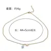 Nuevo collar de acero de titanio con colgante de jade blanco hetiano chapado en oro, estilo retro, moderno y sencillo, con cadena para clavícula