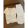 Pijama Modal Dulce Floral Estilo Coreano con Almohadillas en el Pecho para Mujer, Nuevo Conjunto de Ropa de Casa Verano 2026 que se Puede Usar Afuera