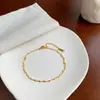 Pulsera 100 Europea y Americana Acero de Titanio Color Oro de 18k Libre de Color para Mujer Simple Versátil Elegante Ins Moda Personalizada Joyería de Mano